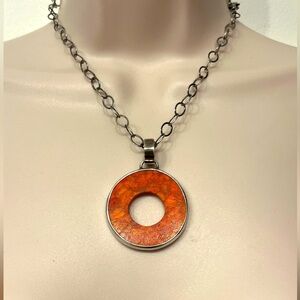 Vintage! RARE! Silpada retired sponge coral sterling necklace N1564